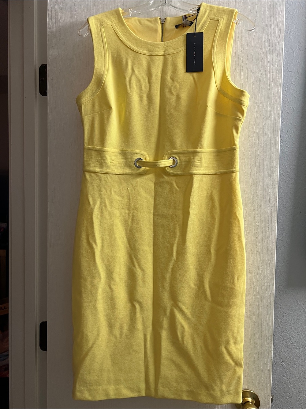 Tommy Hilfiger Bright Yellow Sleeveless Sheath Dress